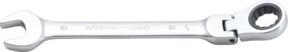 BGS Ratschenring-Maulschlüssel 6719 aus Chrom-Vanadium, abwinkelbar, Farbe: Silber, SW 19 mm - Bild 1