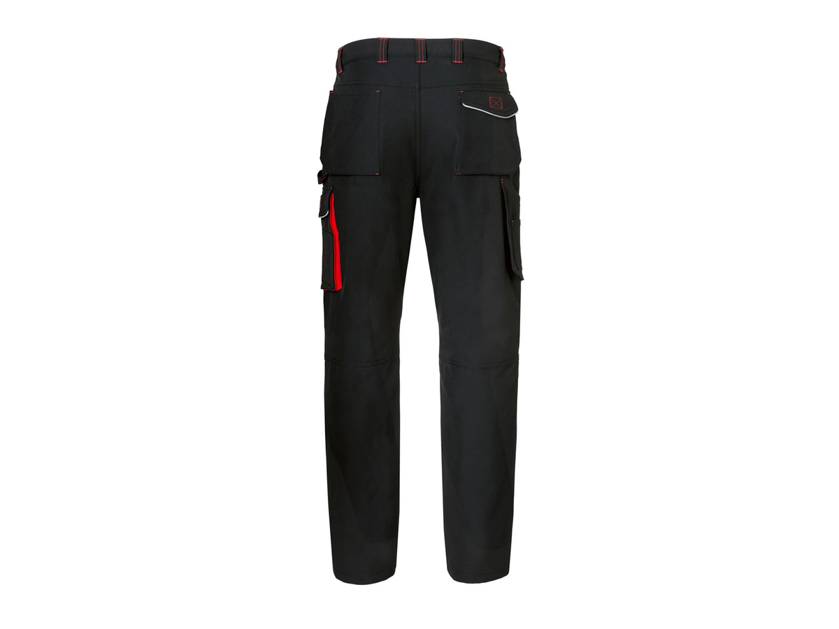 PARKSIDE PERFORMANCE Herren Arbeitsbundhose Schwarz mit Reflexstreifen aus Polyester - Bild 2