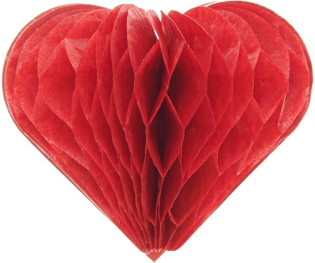 Rico Design Paper Poetry Wabenpapiersticker Herzen in Rot, 1 Blatt - Bild 1