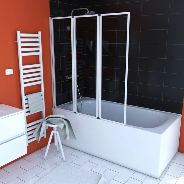 Aurlane Badewannenaufsatz Triple White, 3-teilig, B: 143 cm, H: 125 cm - Bild 1