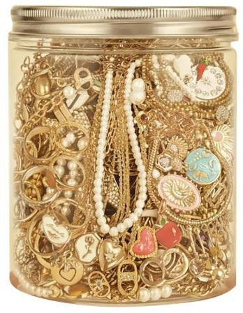 Schmuckset Damen, Messing, Gold, Perle, Vintage - Bild 1