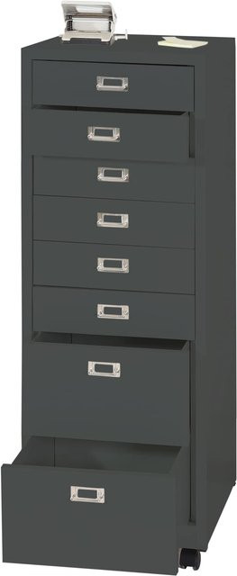 Rollcontainer MCW-L49 aus Metall mit 8 Schubladen, Farbe: Anthrazit, H x B x T: 115 x 40 x 41 cm - Bild 1