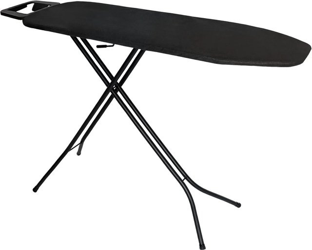 Casa Si Bügeltisch M klappbar in Schwarz mit höhenverstellbarer Platte und Bügeleisenablage B: 120 cm, T: 38 cm, H: 70 cm - Bild 1