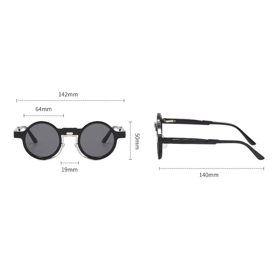 WENID Sonnenbrille, rund, Vollrand, schwarz, Unisex - Bild 2