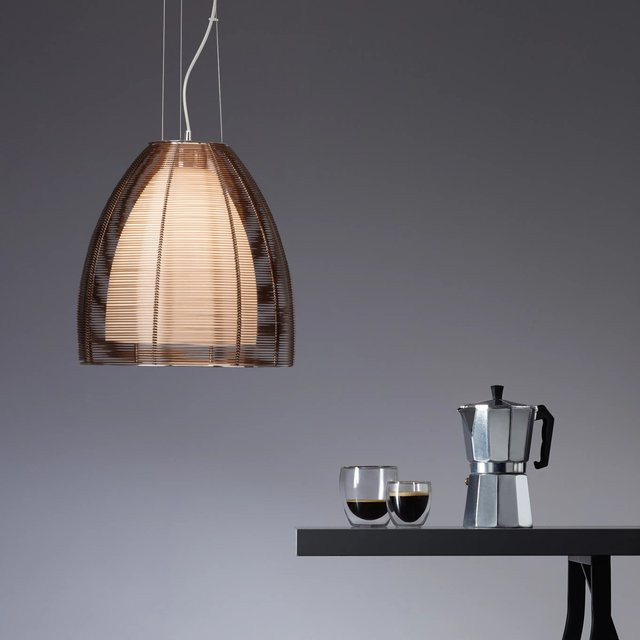 Brilliant Pendelleuchte Relax in Bronze und Chrom, Durchmesser: 30 cm, höhenverstellbar und für LED-Leuchtmittel geeignet - Bild 1