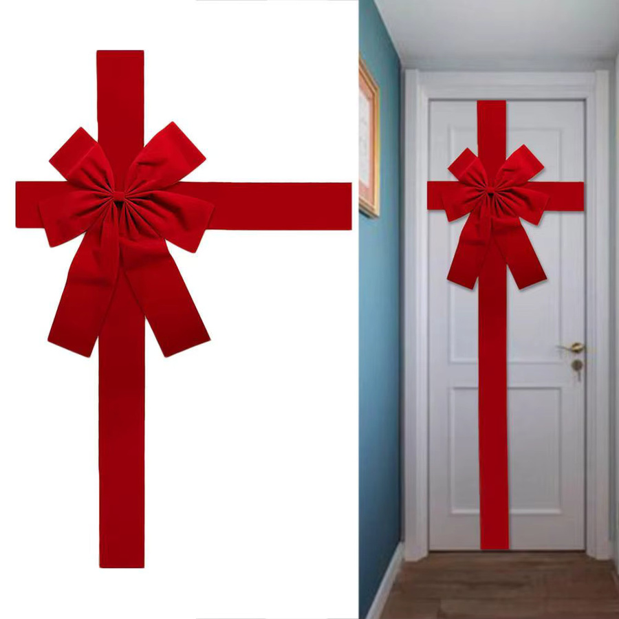Rote Organza-Schleife als Weihnachtsdekoration zum Aufhängen - Bild 4
