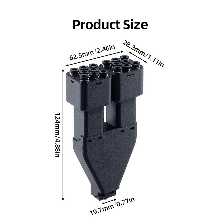 Anycubic Mehrfarbiges Filament-Hub Zubehör für KOBRA 3, 3 MAX und S1 PRO in Schwarz - Bild 2
