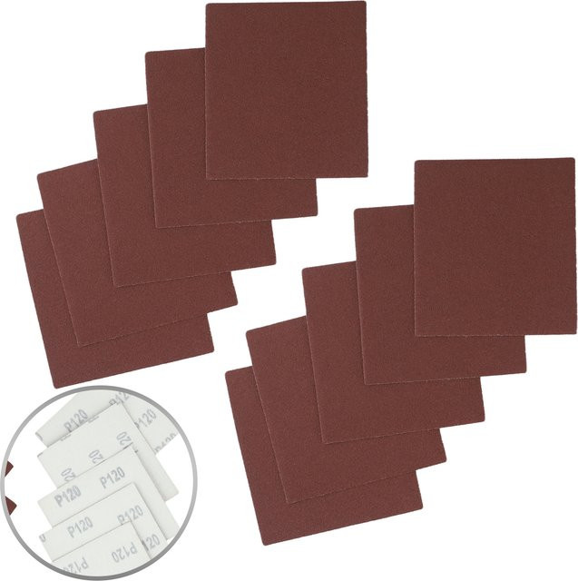 Vibratite Schleifpapier Set aus Aluminiumoxid für Metall, 10 Stück, Körnung 60–1000, B: 11,0 cm x B: 10,0 cm - Bild 1