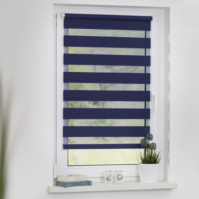 Lichtblick Duo-Rollo Klemmfix Day-Night gestreift, Blau, B: 60 cm, H: 150 cm - Bild 7