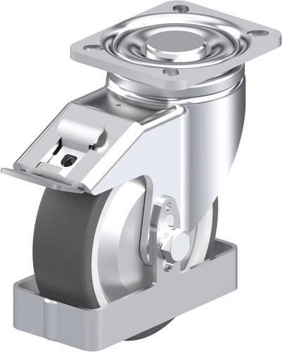 Blickle Stahlblech-Lenkrolle LH-POTH 125K-1-FI-FA-FS in Silber, Rad-Durchmesser: 125 mm, Tragfähigkeit: 350 kg - Bild 1