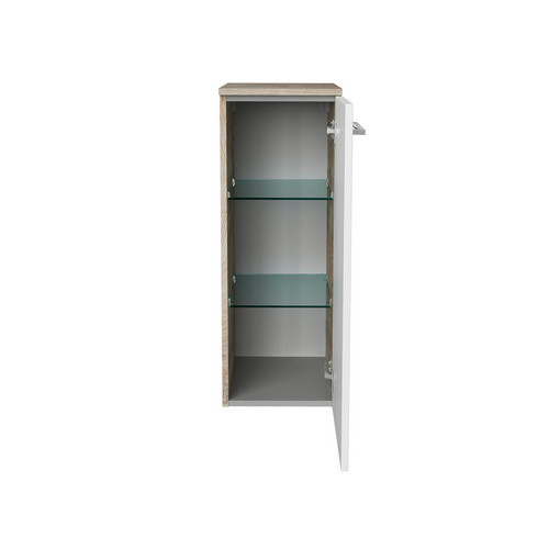 Fackelmann Bad-Hängeschrank B.Style in Nature-Oak/Weiss mit 1 Tür, B/T/H: 30,2 x 32,0 x 82,6 cm - Bild 2