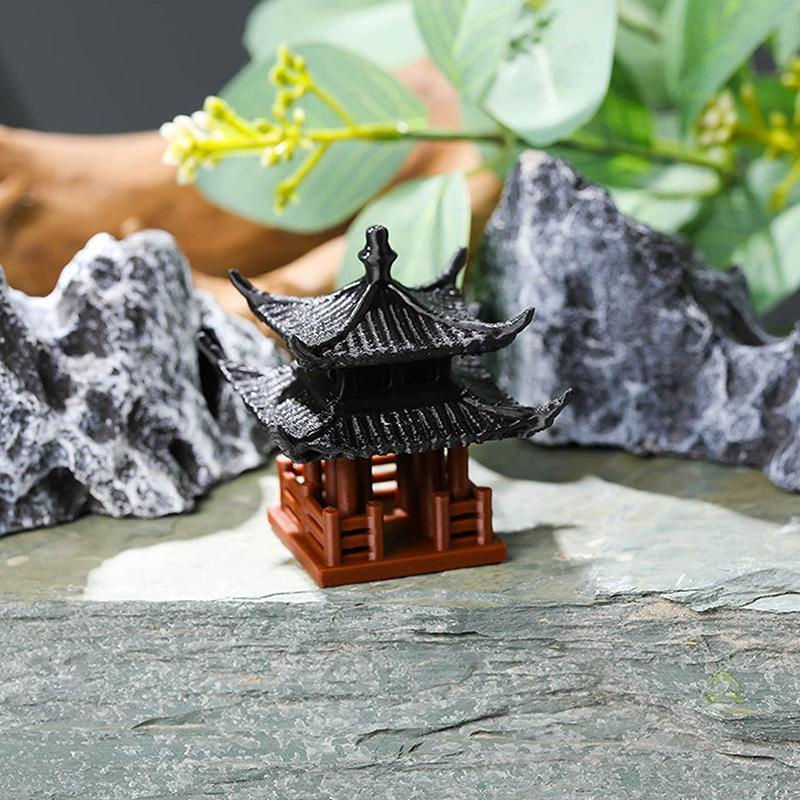 ToyToys Mini Pagodenstatue als japanische Pavillondekoration für Zen-Gärten, Aquarium und Bonsai, mehrfarbig, Höhe: 6,3 cm - Bild 9