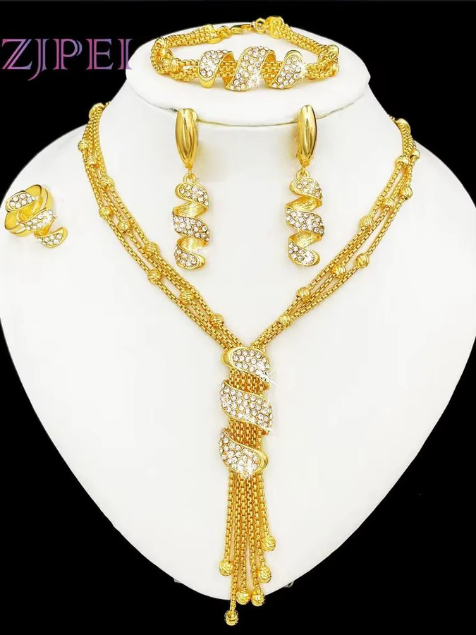 GZJPEI Schmuckset, Goldfarben, Quasten, Damen - Bild 4