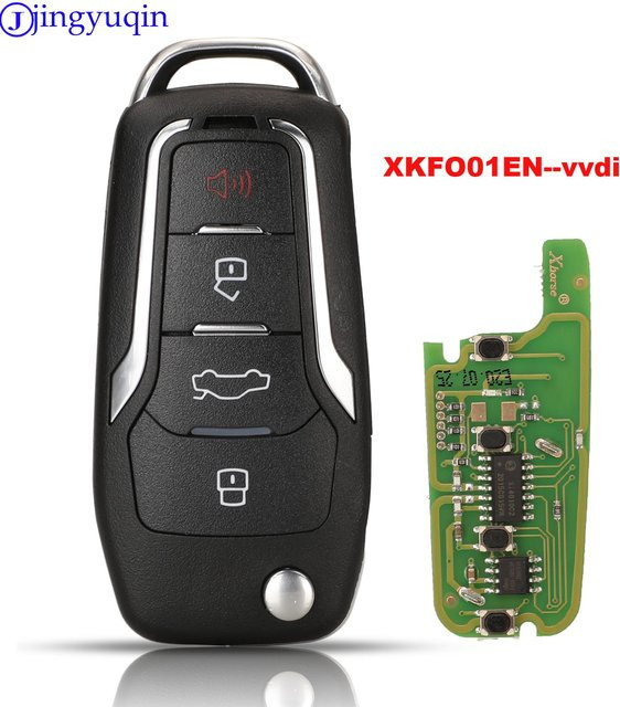 Xhorse Jingyuqin Universal-Fernbedienung Schlüssel für Ford Typ XKFO01EN X013 Serie, 4-Tasten Vollschlüssel, 1 Stück - Bild 1
