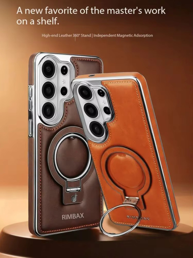 Magnetische Leder-Handyhülle für Samsung Galaxy S26 S25 S24 S23 Ultra Plus und S26 Edge in Lila - Bild 3