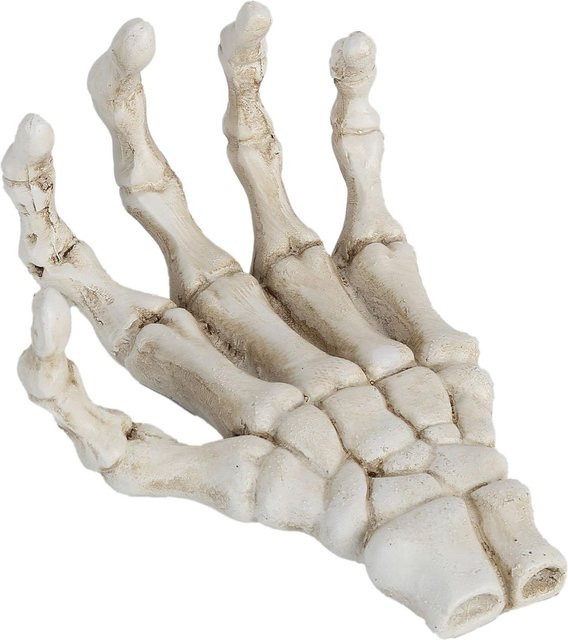 TOMTOP JMS Halloween Skeletthände Handknochen-Ornamente aus Kunststoff in Grau und Weiß - Bild 1