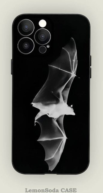 Rastar Handyhülle mit Schwarz-weißer Fledermaus-Silhouette für iPhone Modelle - Bild 1