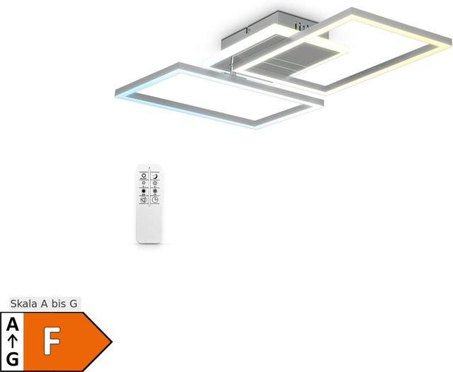 B.K.Licht CCT LED Wand- und Deckenleuchte in Chrom und gebürstetem Alu mit 40W und Nachtlichtfunktion - Bild 1