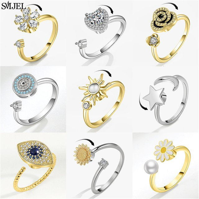SMJEL Ring, Roségold, Kristall, Perle, Damen - Bild 1