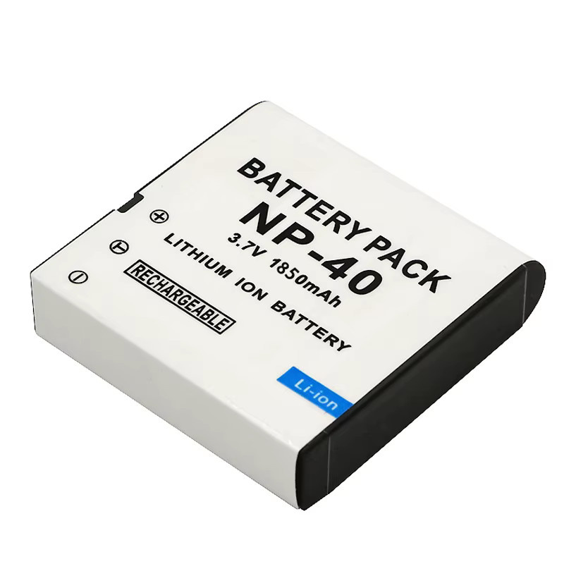 KOMERY Akku und Ladegerät Set NP-40 für Casio EX-Z30 Z40 Z50 Z55 Z57 Z400 Z750 Z850 FC100 Kameras und Camcorder, 1850 mAh, Farbe: Weiß - Bild 1