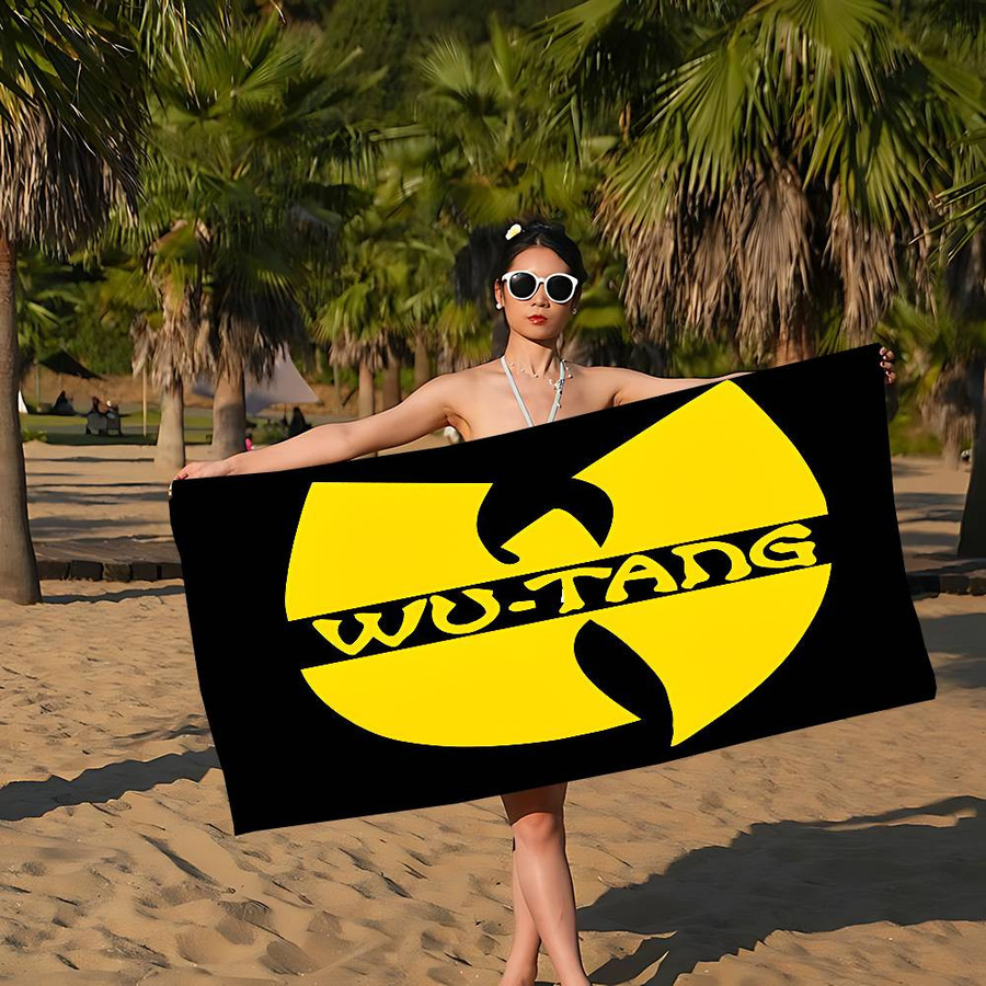 WU-TANG-CLAN HIP-HOP Mikrofaser Strandtuch, Saugfähig und Schnelltrocknend, Multicolor, Breite: 70 cm, Länge: 150 cm - Bild 4