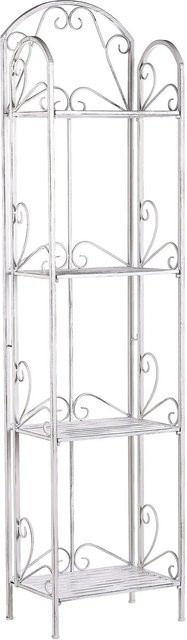 Beliani Badezimmerregal VALDIVIA Weiss, B/T/H: 27 x 40 x 166 cm - Bild 1