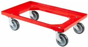BS Allzweckrollersammler T-ROLLER mit Platte, Tragkraft 250 kg, rot - Bild 1