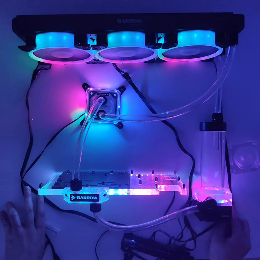 Barrow DIY Computer Wasserkühlungsset mit 360 mm Kühler, G1/4 CPU/GPU Block, Pumpe, Reservoir und 120 mm Lüfter in Multicolour - Bild 3