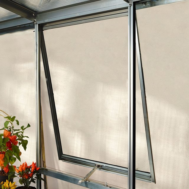 Vitavia Seitenfenster V für Gewächshäuser aus Aluminium und ESG-Glas in Schwarz - Bild 1