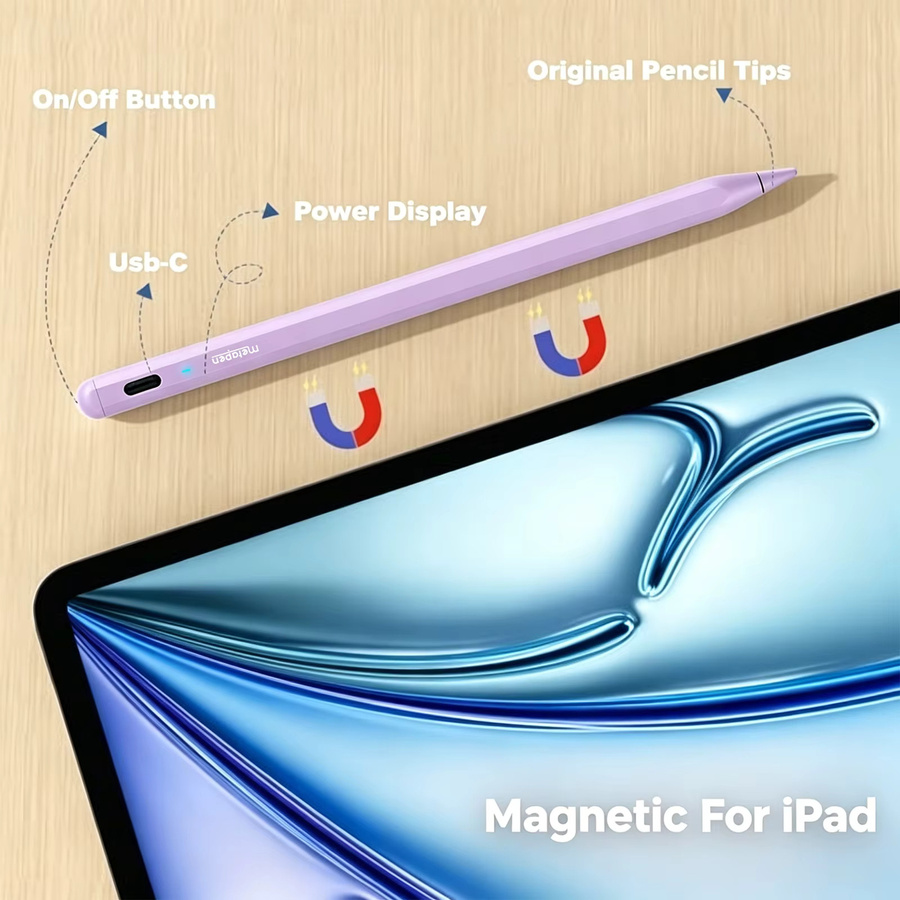 MetaPen Stylus-Stift in Lila für Apple iPad Pro, Air und Mini mit 0,1 mm Pixel-Präzision - Bild 4