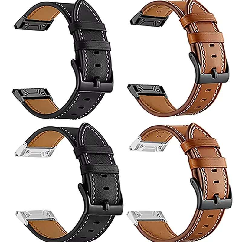 QCTOG Uhrenarmband PU-Leder, Schwarz, Unisex - Bild 2