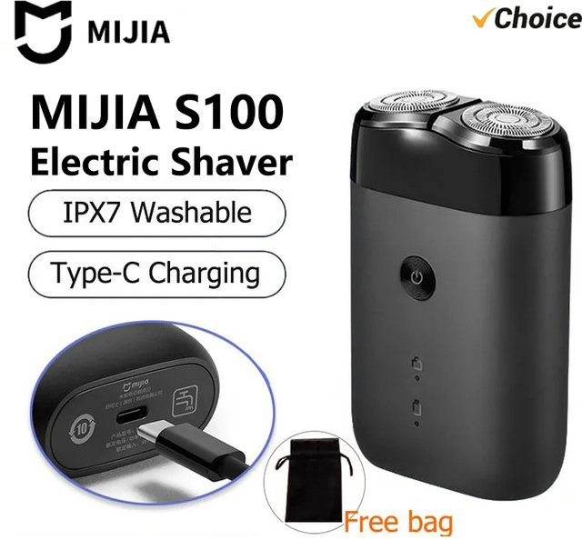 MIJIA Elektrorasierer S100, Nass-/Trockenrasur, IPX7 Wasserdicht - Bild 1