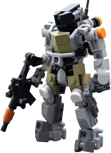 Yiran toy MOC Spiel Brickheadz Schnelleinsatzanzug Bausteine, grau - Bild 1