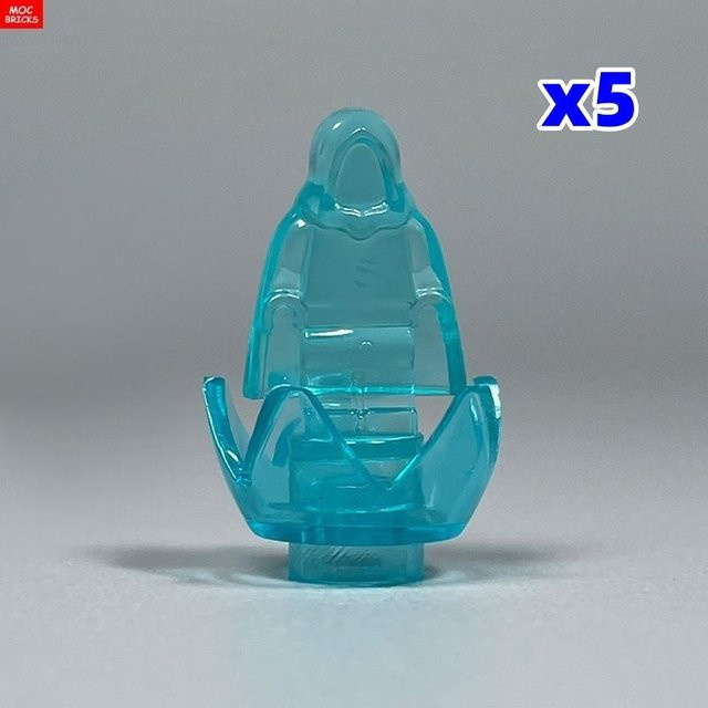 Yiran toy Mini Lotusblüten-Statue Trans Kopfbedeckung Krone, Bausteine Zubehör, blau, ab 6 Jahren - Bild 1