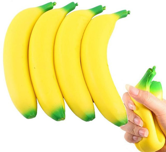 Bananen Squishy Spielzeug, Stressabbau, Langsamer Rückprall, Fidget Spielzeug, Bananen Stressball, Quetschspielzeug - Bild 1