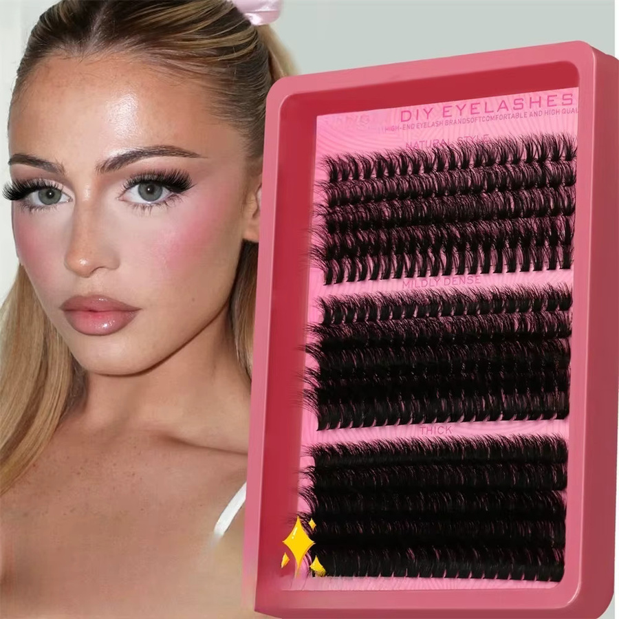 LIMEIKAI Künstliche Wimpern, 300 Stück, 5D-Effekt, gemischte Längen 10-16mm - Bild 5