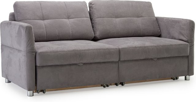 Verwandlungssofa vito SYSTEMO in Anthrazit und Grau mit Mikrofaser-Bezug und integrierter Ausziehfunktion, B/T/H: 236 x 97 x 75 cm - Bild 1