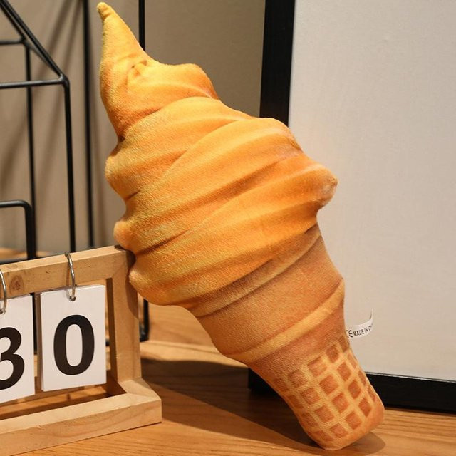 Yiran toy Eiscreme Plüschtier, Buntes Kegelförmiges Kissen, 35cm - Bild 1