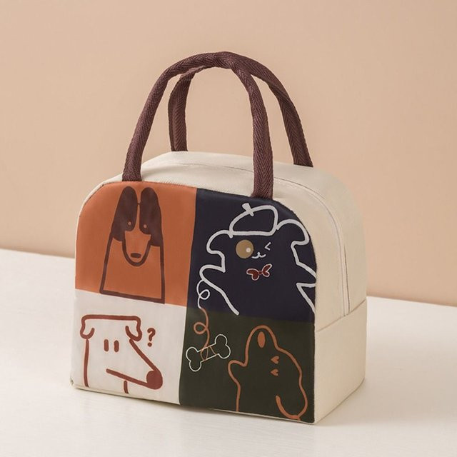 Yiran Furniture Thermische Lunchtasche aus Oxford-Gewebe mit Cartoon-Design, Mehrfarbig - Bild 1