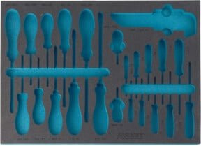 Hazet 2K-Weichschaum-Einlage 163-141L in Blau, B: 39,2 cm, T: 51,9 cm - Bild 1