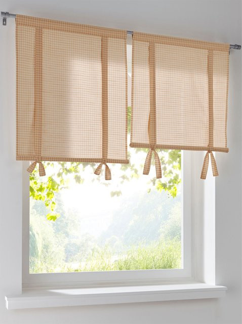 Bändchenrollo Heine Home in Beige aus 100% Baumwolle, blickdicht und Unisex - Bild 1