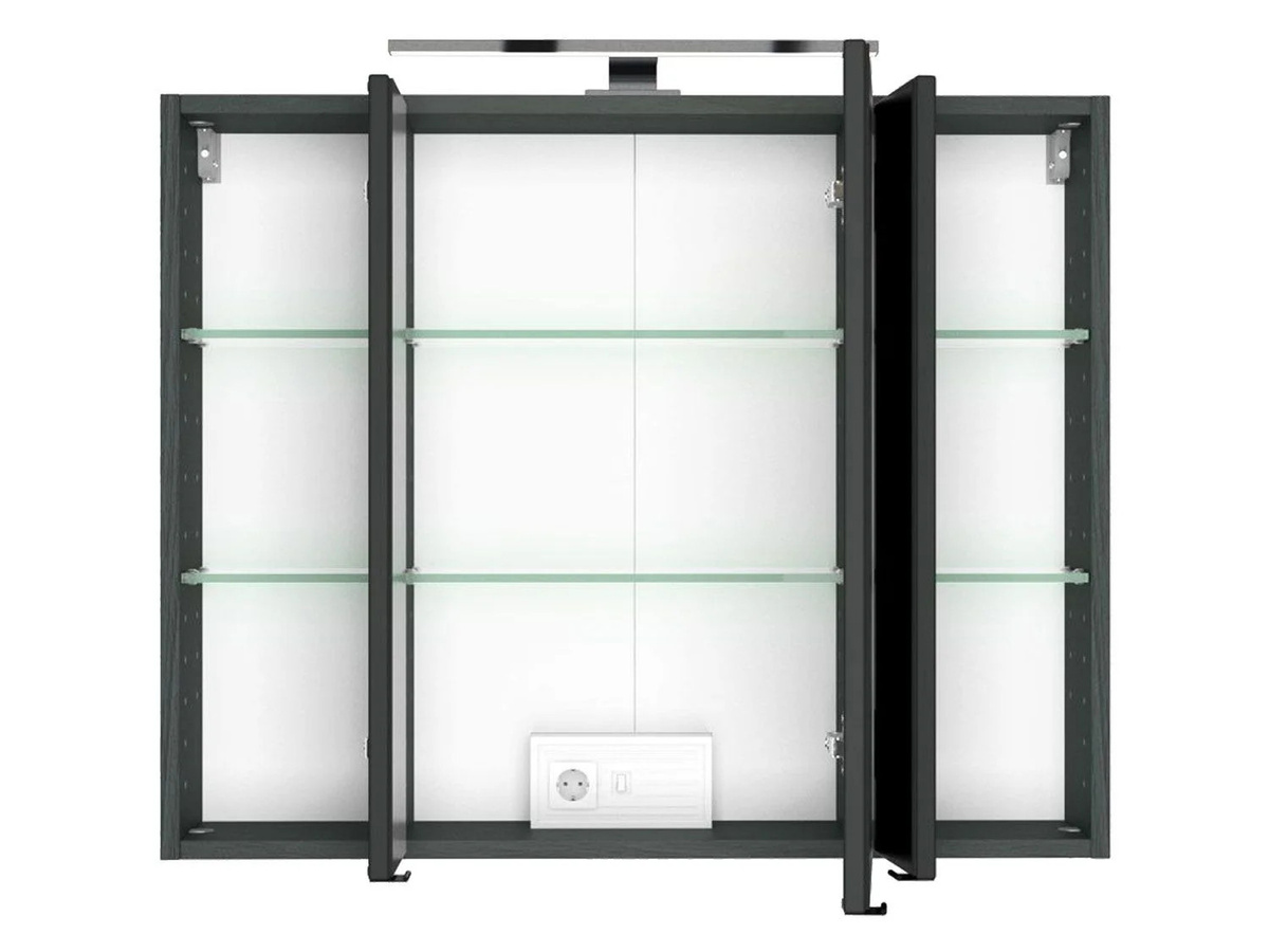 HELD Spiegelschrank Birma für das Badezimmer in Grau mit Breite: 80 cm - Bild 2