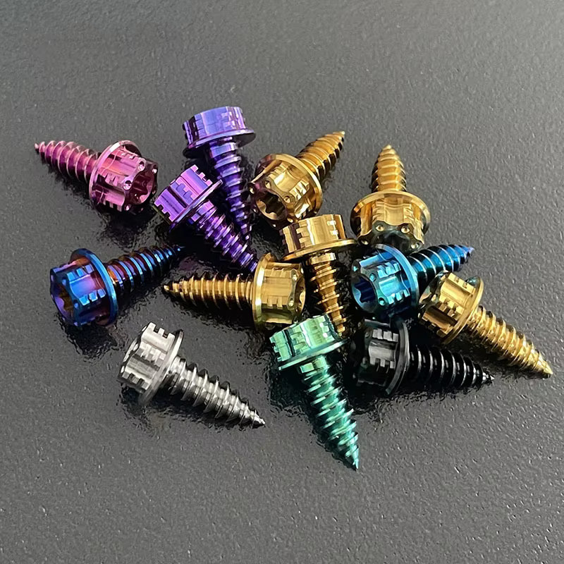 Ti-meda Tech TC4 Titan Selbstschneidende Flanschkopfschrauben in Multicolour für Motorrad, Auto und Boot - Bild 3