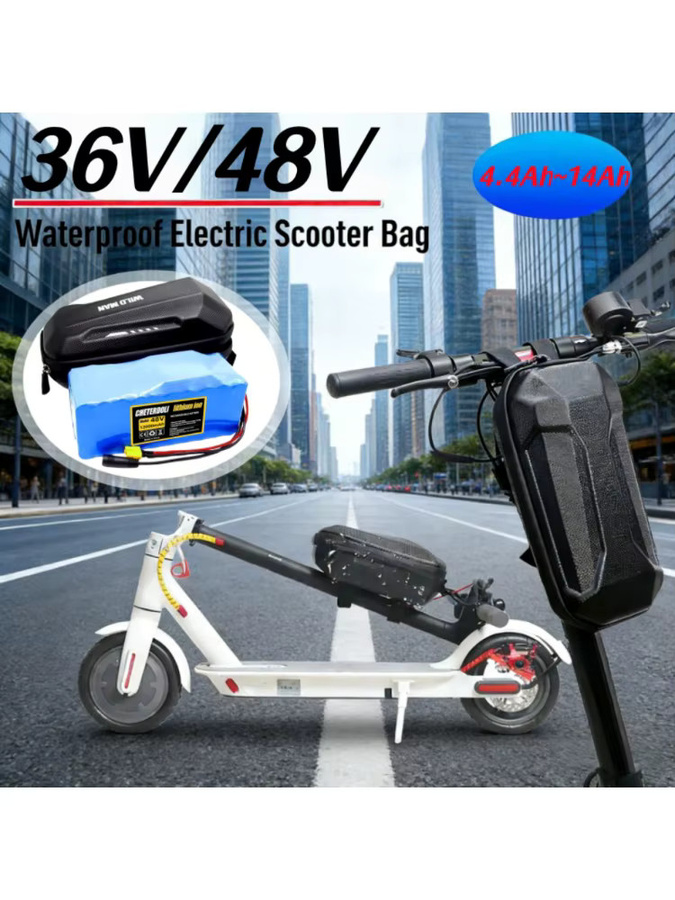 Aleaivy Wiederaufladbarer Akkupack mit Akkutasche zur Reichweitenvergrößerung für E-Scooter, 36V/48V, 4,4Ah bis 14Ah - Bild 6