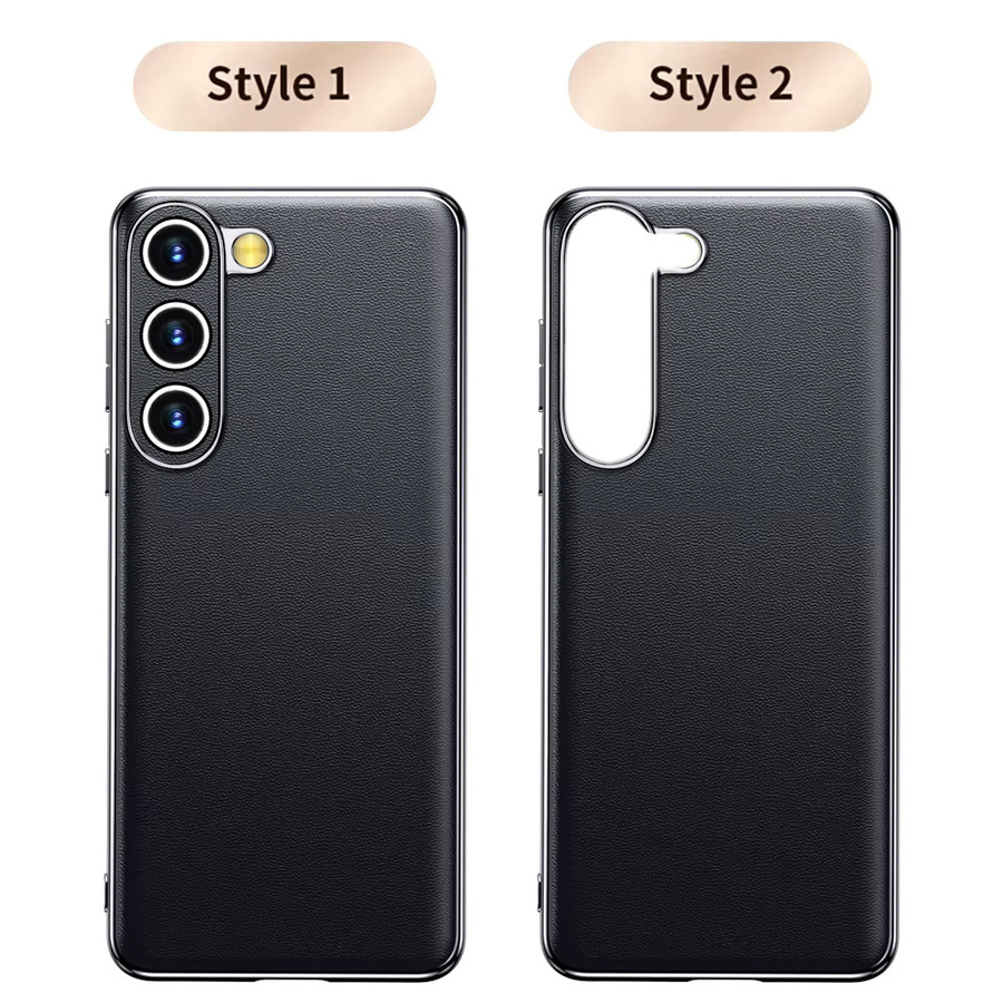 LANGSIDI Leder-Handyhülle für Samsung Galaxy S25 S24 Ultra S23 S22 Plus S21, stoßfest mit 360 Grad Schutz, Farbe: Schwarz - Bild 3