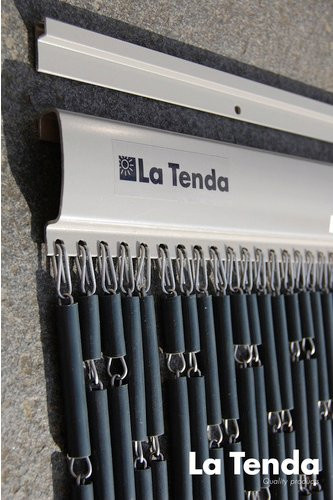 La Tenda Türvorhang aus Polyester in Anthrazit und Schwarz, B/H: 90 x 210 cm - Bild 1