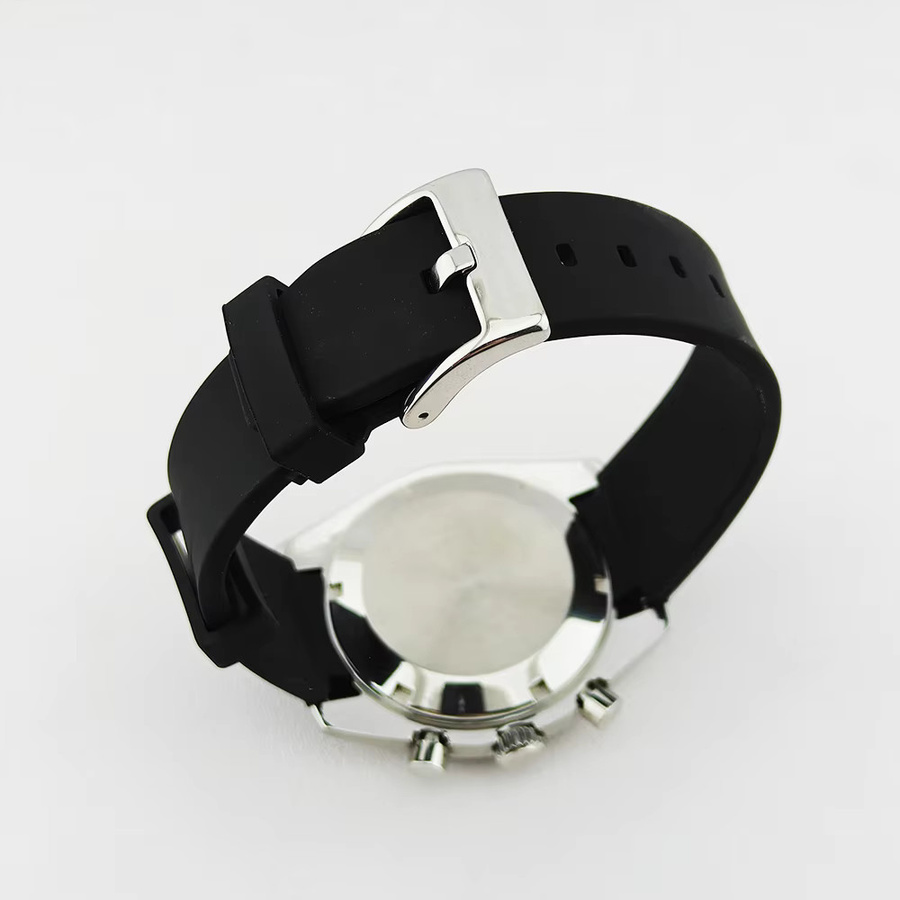 Dwayne Campbell Uhren-Chronographengehäuse, Edelstahl, Silber, 39,7 mm - Bild 2