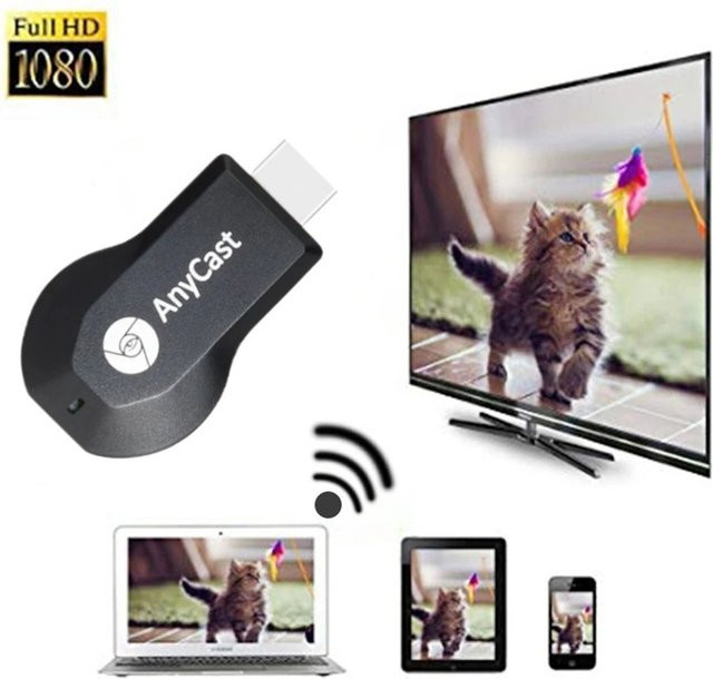 Maerknon M2 Plus TV Stick HDMI Dongle Empfänger in Schwarz für 4K UHD und 1080P mit WiFi, Miracast und Airplay zur Bildschirmspiegelung für iOS und Android - Bild 1