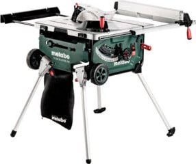 Metabo Akku-Tischkreissäge TS 36-18 LTX BL 254 mit Untergestell, Trolleyfunktion und Akku-Set in Grün - Bild 1