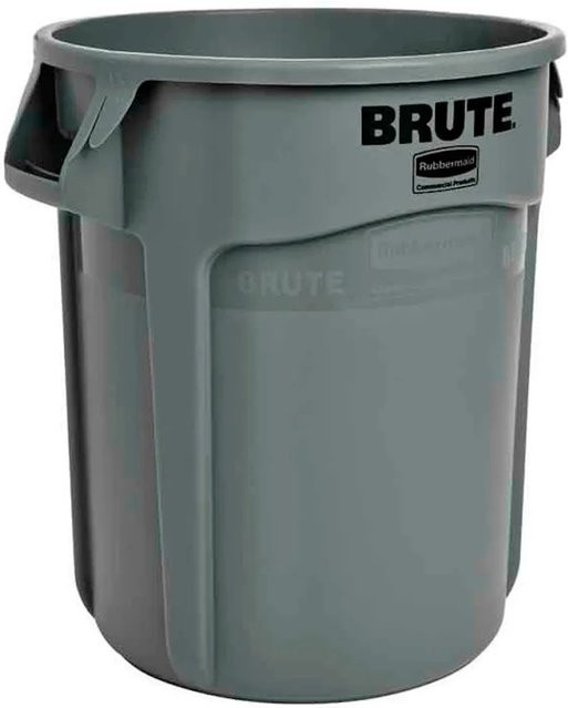 Rubbermaid Brute Runde Mehrzwecktonne mit Belüftungskanälen, Grau, H: 58,1 cm, Ø: 49,5 cm - Bild 1